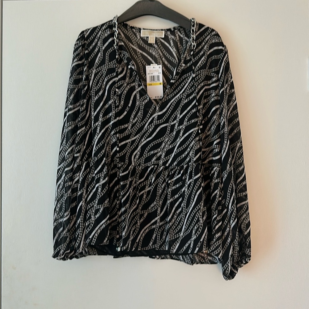 Brand new Michael Kors chain pattern blouse
